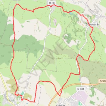 Rodez Agglomeration - Circuit 14 - Les Cardabelles GPS track, route, trail
