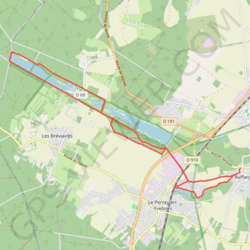 Auffargis Etangs de Hollande GPS track, route, trail