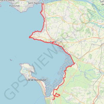 GR 8 : De Saint-Brevin-les-Pins (Loire-Atlantique) à La Barre-de-Monts (Vendée) GPS track, route, trail