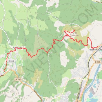 Aubignas-Pic de Chenavari GPS track, route, trail