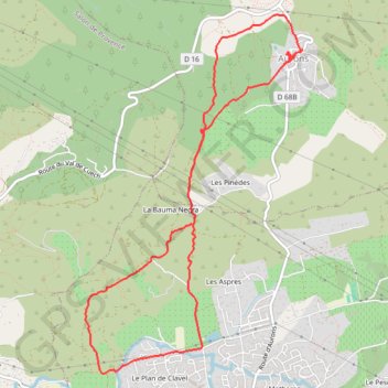 Les Collines de Pélissanne GPS track, route, trail