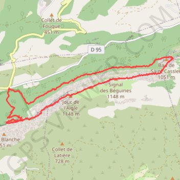 Du Col du Saint-Pilon au Pas de l'Aï, Sainte-Baume GPS track, route, trail
