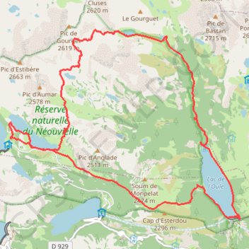 Course des lacs du massif du Néouvielle GPS track, route, trail