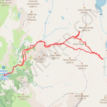 Ski de rando - Tricotage autour du Mont Colomb GPS track, route, trail