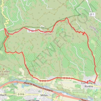 Forca Real - Corneilla la Riviere GPS track, route, trail