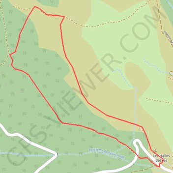 Circuit raquette - Le rocher GPS track, route, trail