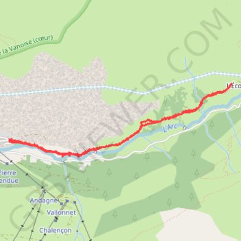Aller-retour à l'Ecot - Maurienne GPS track, route, trail