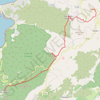 Corse du sud, Bisinao, Pietrosella, Coti-Chiavari GPS track, route, trail