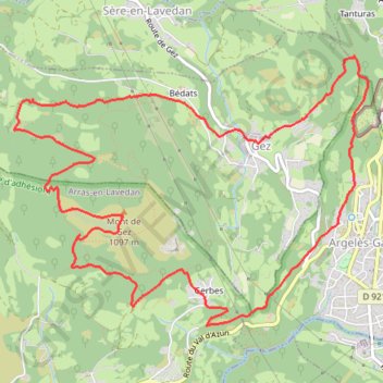 Le Mont de Gez en circuit - Argelès-Gazost GPS track, route, trail