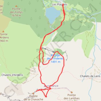 Pointe de la Chavache GPS track, route, trail