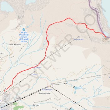 Cima del Furggen (Tête de la Forclaz) GPS track, route, trail