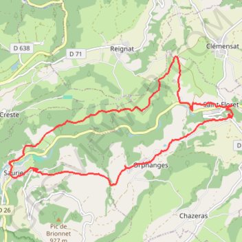 Balade a Saint Floret GPS track, route, trail
