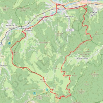 De Munster au Petit Ballon GPS track, route, trail