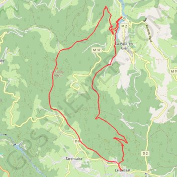 La Valla en Gier - boucle par le Bessat GPS track, route, trail