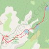 Le Roc Blanc et pic de Canras depuis le parking du Laurenti GPS track, route, trail