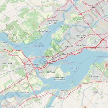 Montréal - Vaudreuil-Dorion GPS track, route, trail