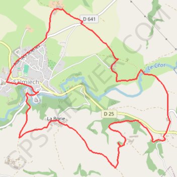 Salmiech, Rocher de Peyrelevade GPS track, route, trail