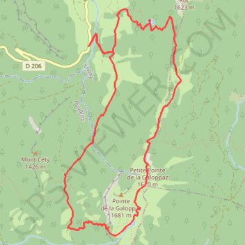 Tour de la Pointe de Galoppaz GPS track, route, trail
