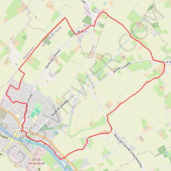 Circuit du grand Perne - Quesnoy-sur-Deule GPS track, route, trail
