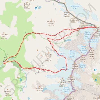 Tour du col de Perdu par le col de Triève GPS track, route, trail