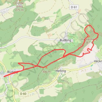 Découverte des bildstocks de Veckring, de Helling et de Budling GPS track, route, trail