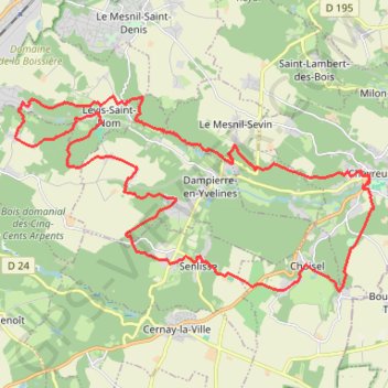 Autour de l'Yvette-Chevreuse GPS track, route, trail