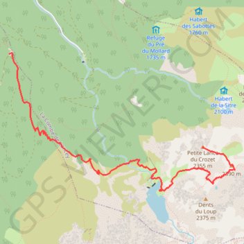 La Petite Lance du Crozet GPS track, route, trail
