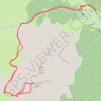 Le Grand Billare depuis Sanchèse GPS track, route, trail