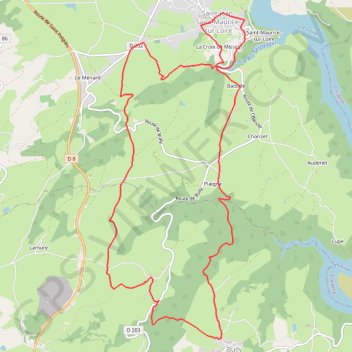 Autour des Gorges de la Loire - Sur le pas des pèlerins - Saint-Jean-Saint-Maurice-sur-Loire GPS track, route, trail