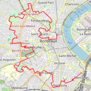 Bordeaux GPS track, route, trail