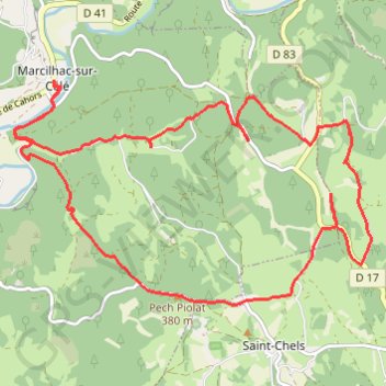 La ronde des Dolmens - Marcilhac-sur-Célé GPS track, route, trail