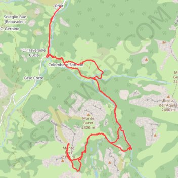Monte Bert GPS track, route, trail