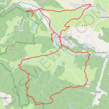 Cotteuge et le Cheix GPS track, route, trail