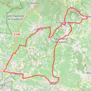 Entre plaine et piémont - Caromb GPS track, route, trail