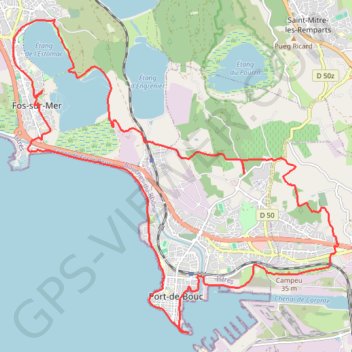 Fos-Port-de-Bouc GPS track, route, trail