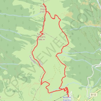 PIC DU VISCOS EN CIRCUIT GPS track, route, trail