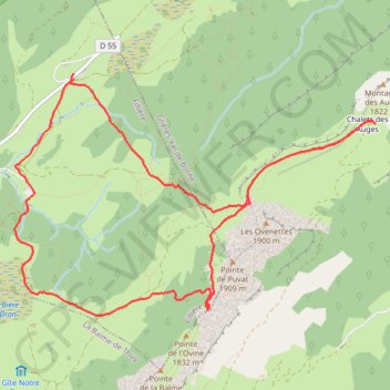 Plateau des Glières, Montagne des Auges, col de l'Ovine GPS track, route, trail