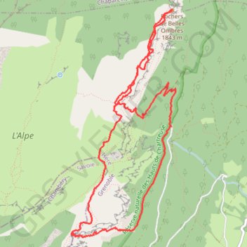 Les Rochers de Belles Ombres par le Pas de la Rousse depuis Pré Orcel GPS track, route, trail
