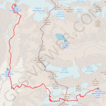 Tour de la Meije : Adèle Planchard à Promontoire GPS track, route, trail