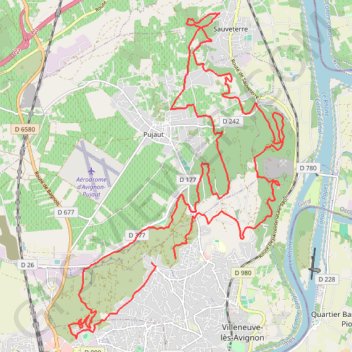 Rallye du Fort Saint André à Villeneuve-lès-Avignon GPS track, route, trail