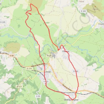 Les Bourines GPS track, route, trail