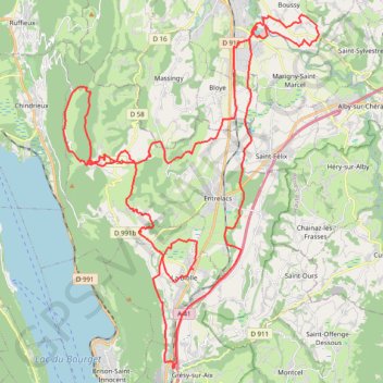 Parcours Gravel 69 km - La Biolle-17119015 GPS track, route, trail