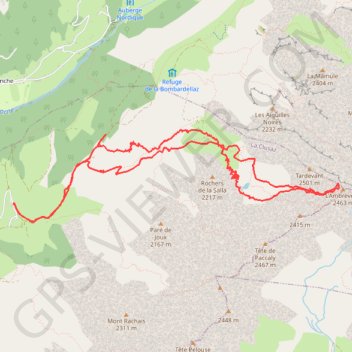 L'Ambrevetta à partir des Confins GPS track, route, trail