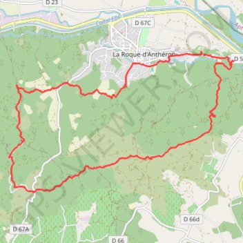 Autour de la Roque d'Antheron GPS track, route, trail