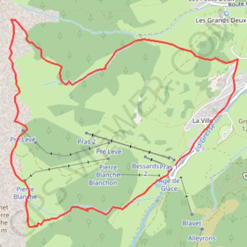 Balade au-dessus de Gresse-en-Vercors GPS track, route, trail