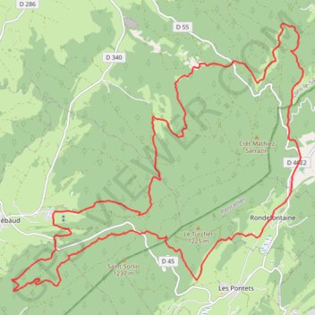 Dans le massif de la Haute Joux - entre Doubs et Jura GPS track, route, trail
