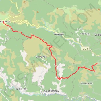 Sarrabasche - Loubaresse GPS track, route, trail