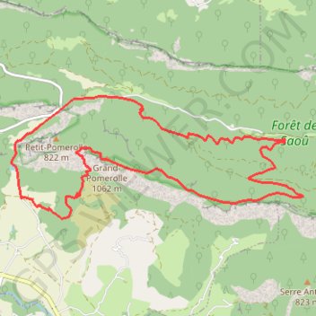 Le Grand Pomerole par le Pas de Lestang GPS track, route, trail