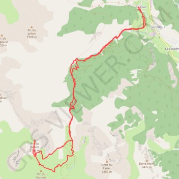 Pic du gazon GPS track, route, trail