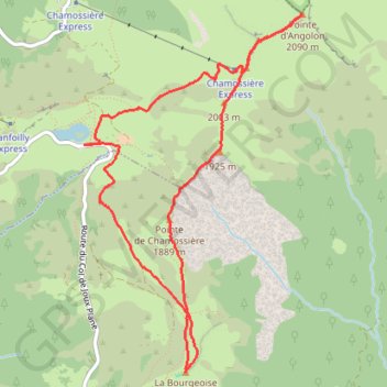 Pointe d'Angolon GPS track, route, trail